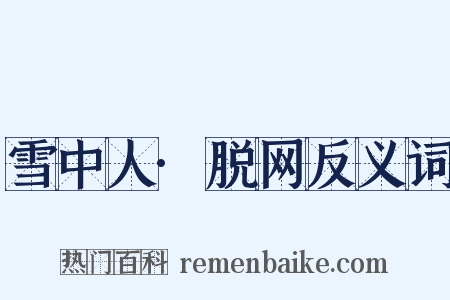 雪中人·脱网反义词是什么意思的图片